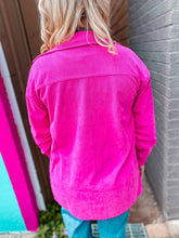 Load image into Gallery viewer, Pink Cadillac Corduroy Shacket - MK210: S / Pink