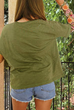 Load image into Gallery viewer, Floral Embroidered Mesh Patchwork Sleeve Crewneck Top: Black / M