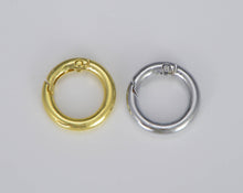Load image into Gallery viewer, Gold Filled Spring Gate Ring, Push Gate ring, CL499: Gold / 20mm