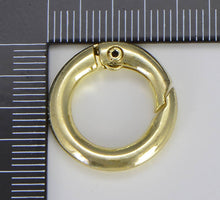 Load image into Gallery viewer, Gold Filled Spring Gate Ring, Push Gate ring, CL499: Gold / 20mm