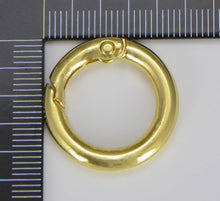 Load image into Gallery viewer, Gold Filled Spring Gate Ring, Push Gate ring, CL499: Gold / 20mm
