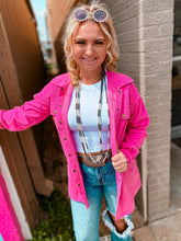 Load image into Gallery viewer, Pink Cadillac Corduroy Shacket - MK210: S / Pink