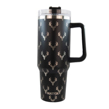 Load image into Gallery viewer, Deer All Over Black Tumbler for Men: Black