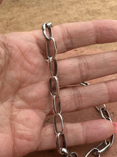 Load image into Gallery viewer, Sterling Silver Handmade Paper Clip Chain: 20 inch
