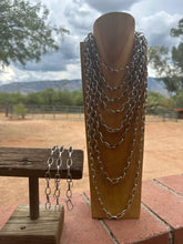 Load image into Gallery viewer, Sterling Silver Handmade Paper Clip Chain: 22 inch
