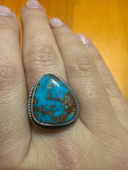 Bessie skeets, turquoise ring (wide triangle)