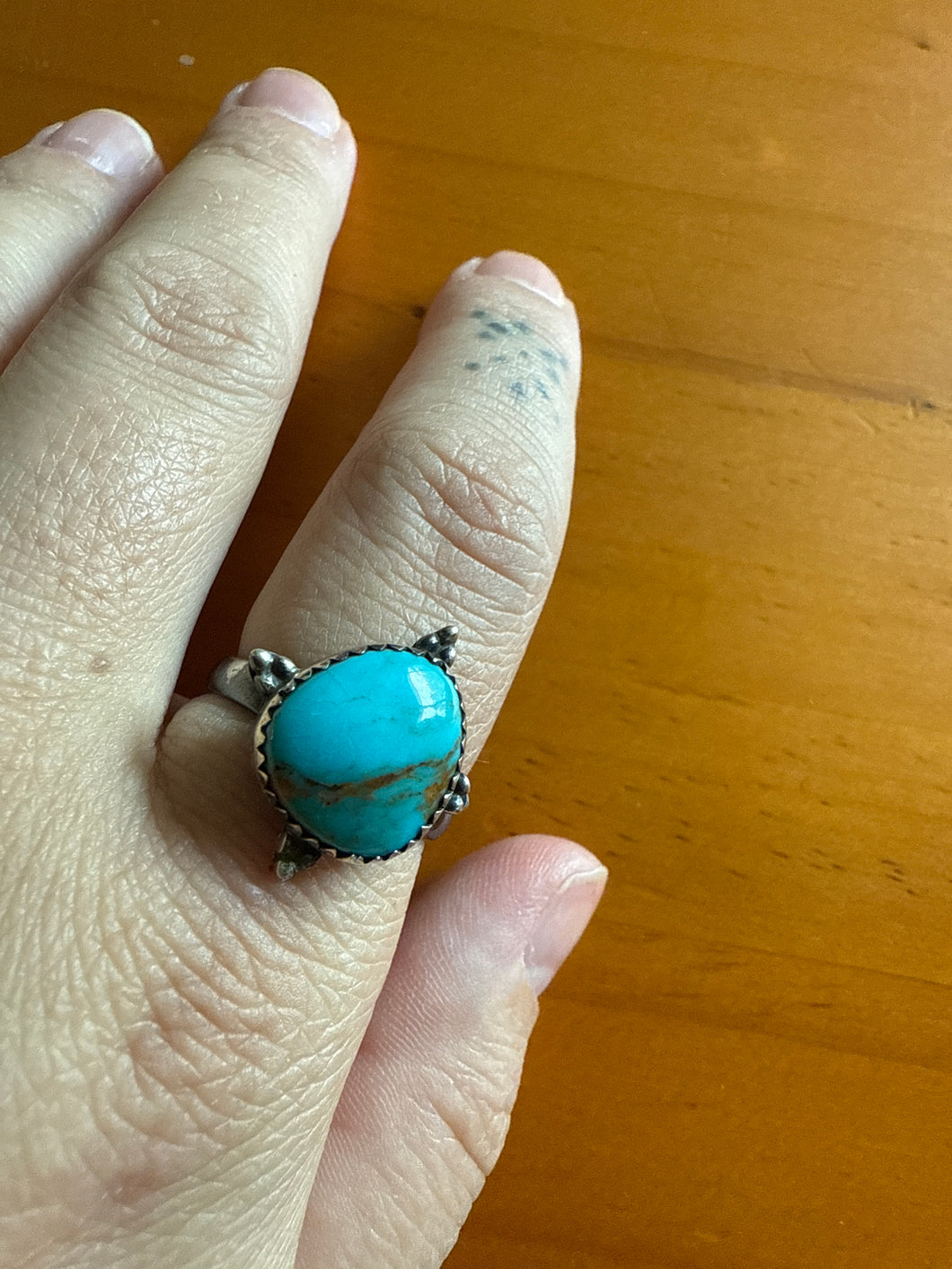 Turquoise with Matrix, Ring Size 10