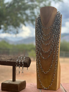 Sterling Silver Handmade Paper Clip Chain: 22 inch