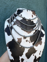 Load image into Gallery viewer, 4mm Sterling Silver Navajo Pearl Style Beaded Necklace w/ 2 inch extender: 20 inch
