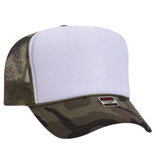 Howdy Trucker Cap (Multiple Color Options): Camo and White