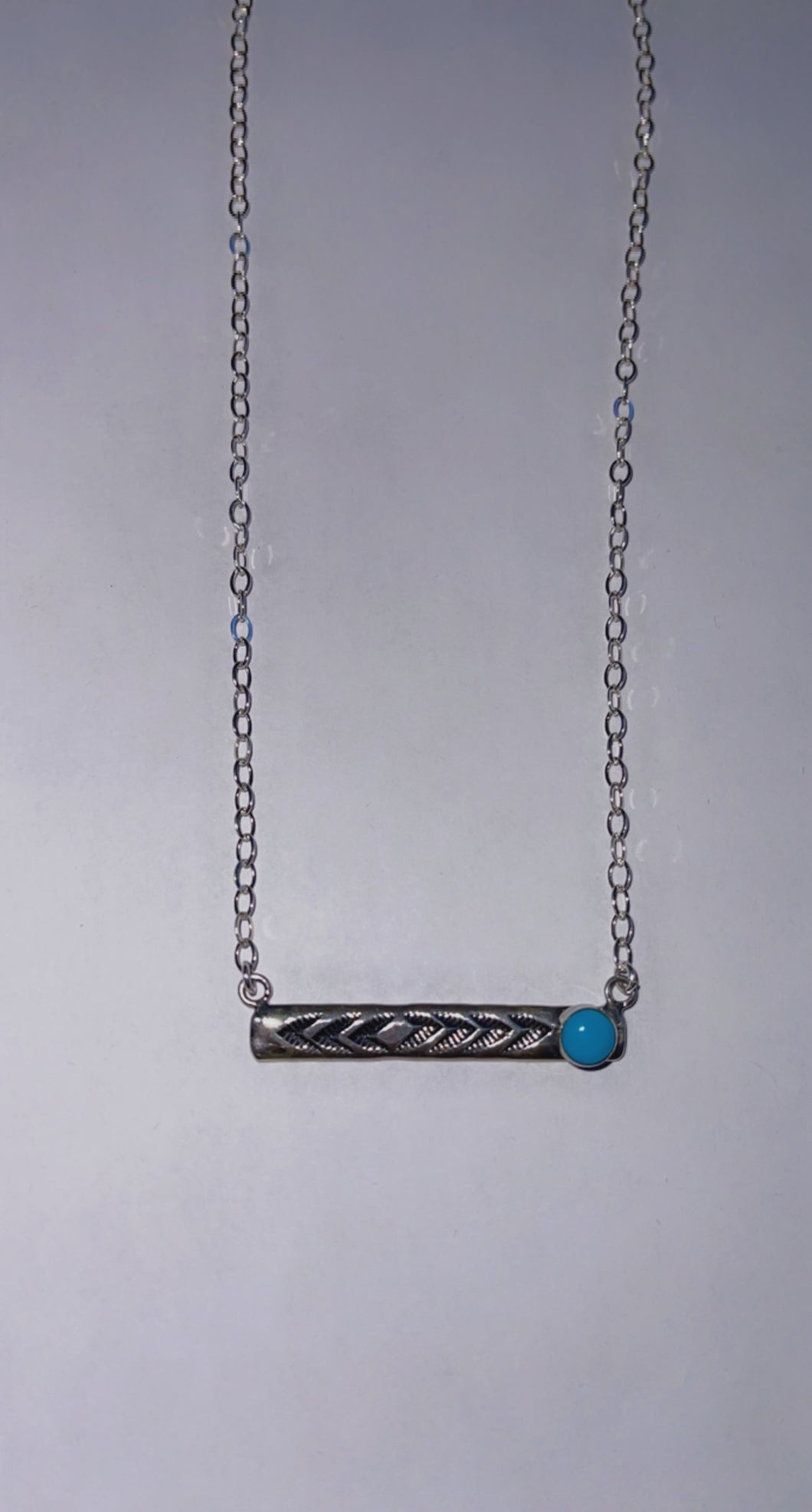 Stamped Bar with Turquoise